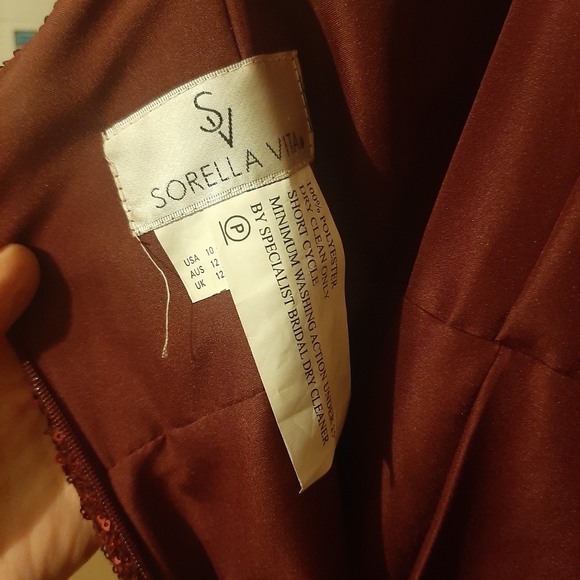 Sorella vita burgundy bridesmaid dress size 10 - Picture 2 of 4